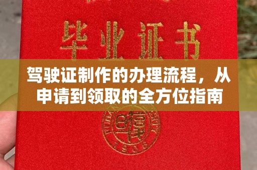 大丰驾驶证制作的办理流程，从申请到领取的全方位指南